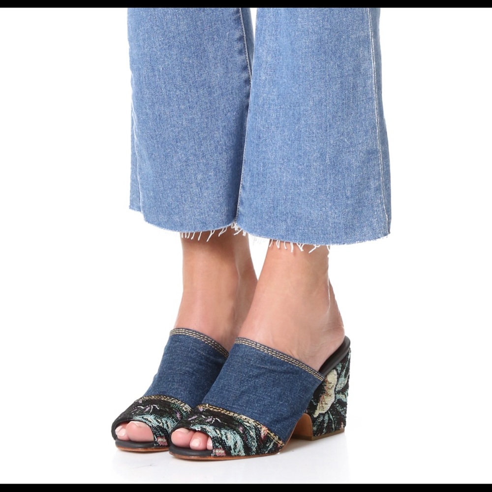 Rachel Comey Brocade Denim Dahl Mules 9